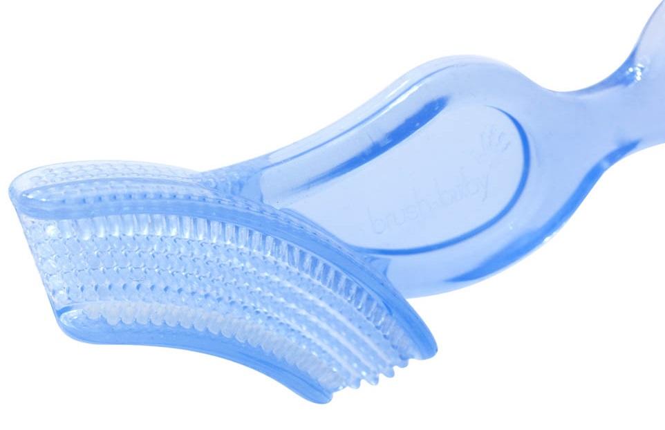 Brush Baby - Soft Teether Brush For Babies And Toddlers - Blue