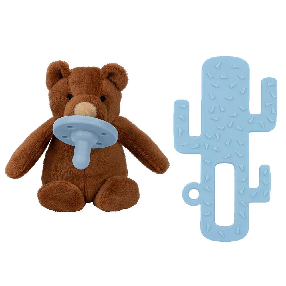 Minikoioi - Bear Plush Toy With Soother + FREE ONE Silicone Teether