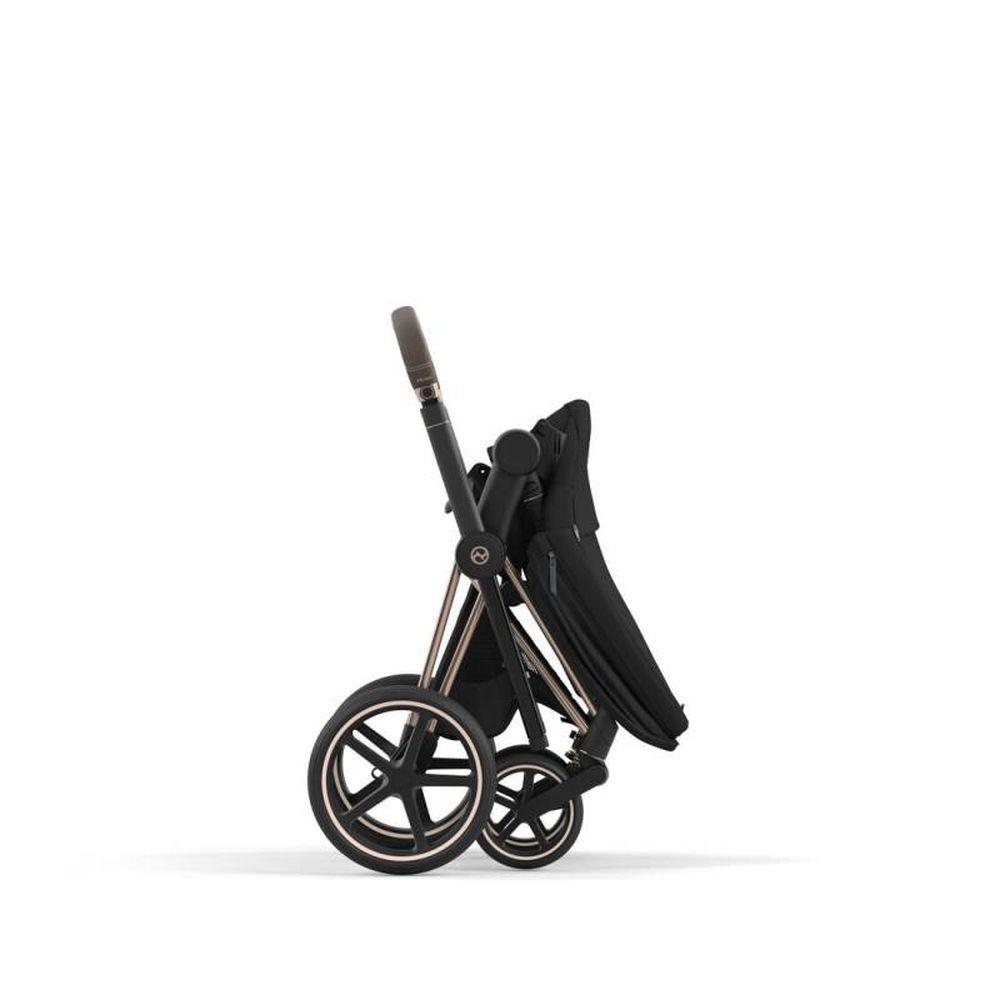 Cybex - Hardpart Priam Frame - Rosegold With Priam Seat Pack - Autumn Gold/Burnt Red