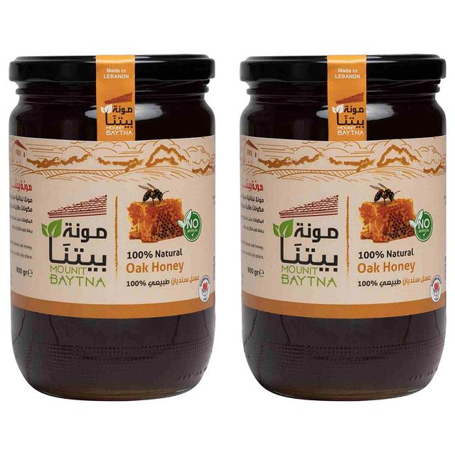 Mounit Baytna - 100% Natural Oak Honey - 900 g - Pack of 2