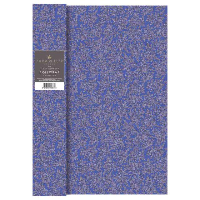 Penny Kennedy - Gold Leaves Indigo Roll Gift Wrap - 300 x 4.5 x 70 cm