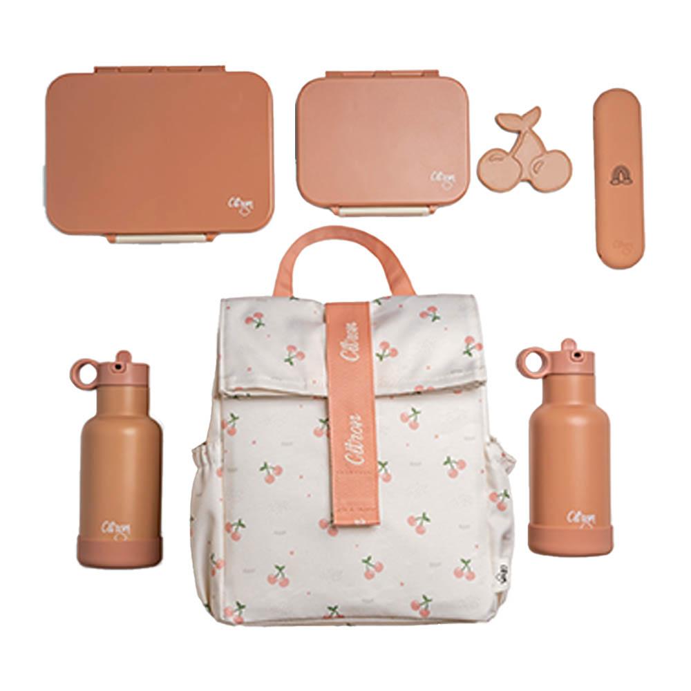 Citron - Insulated Rollup Lunch bag - Light Pink