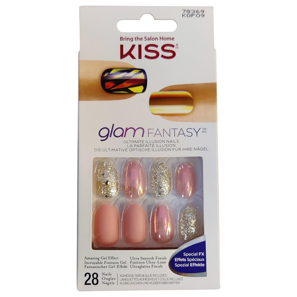 KISS - Glam Fantasy 3D Diamond Nails - Pink