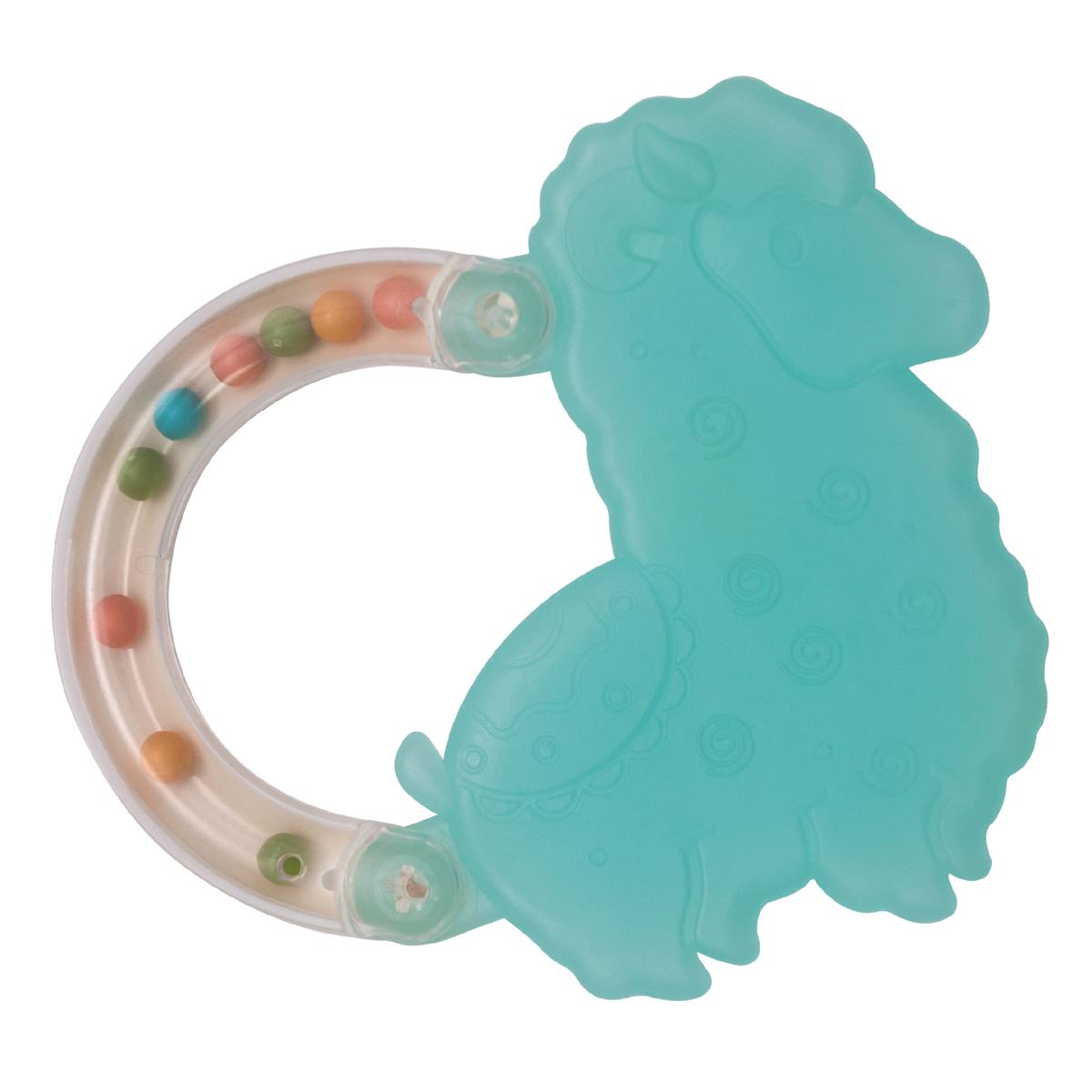 Moon - Fuzzy Friends Soft Rattle & Teether Toy - Sheep