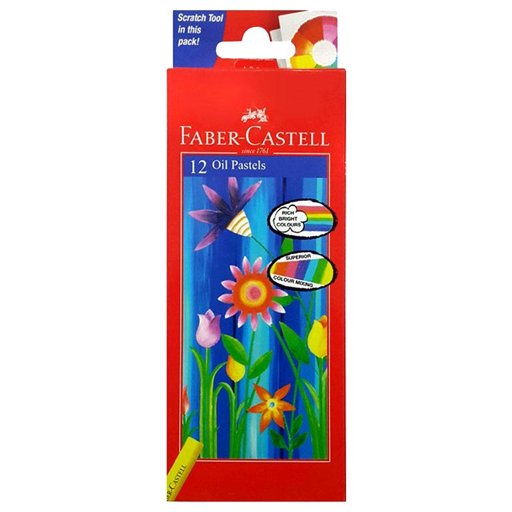 Faber-Castell - Oil Pastels Round 60mm 10.5mm 12 Color