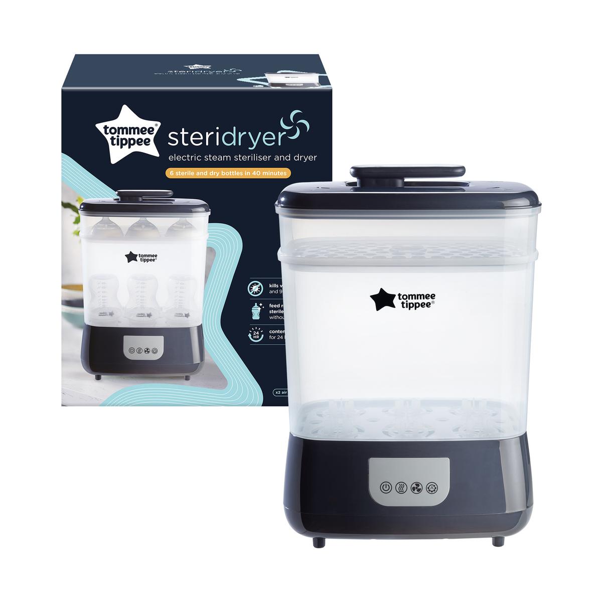 Tommee Tippee Advanced Electric Steam Steriliser And Dryer Black