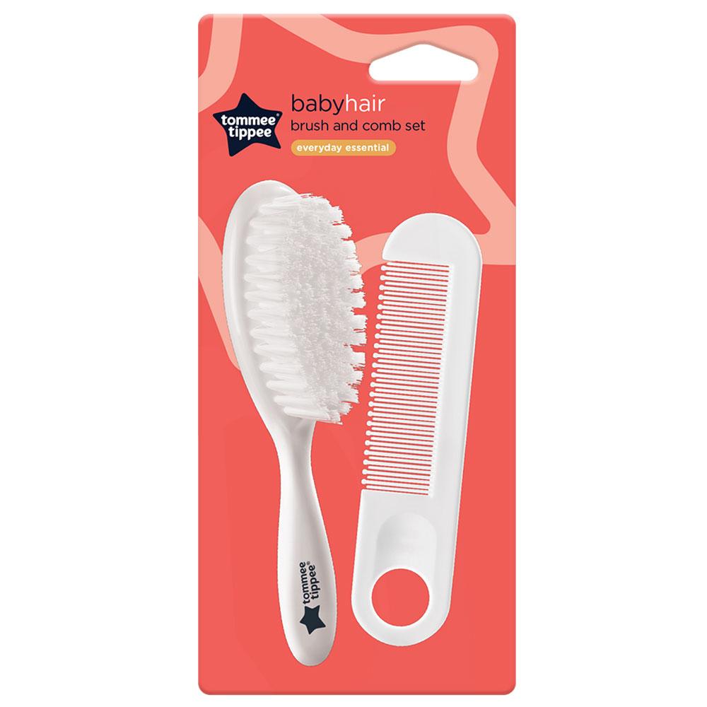 Tommee Tippee Essentials Baby Brush and Comb - White